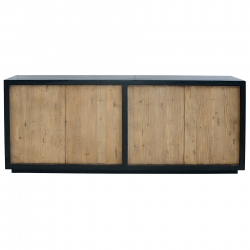 Comoda din lemn brad vechi reconditionat cu usi 220 x 45 x 90 cm DISD781118